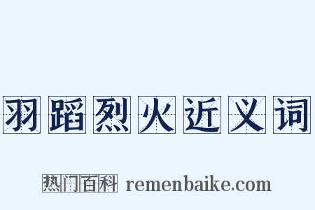 羽蹈烈火近义词是什么意思的图片